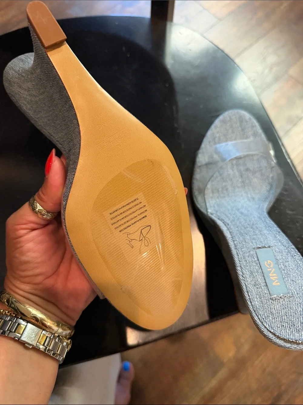 Mango Vinyl Cowgirl Sandals
